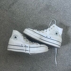 White platform converse